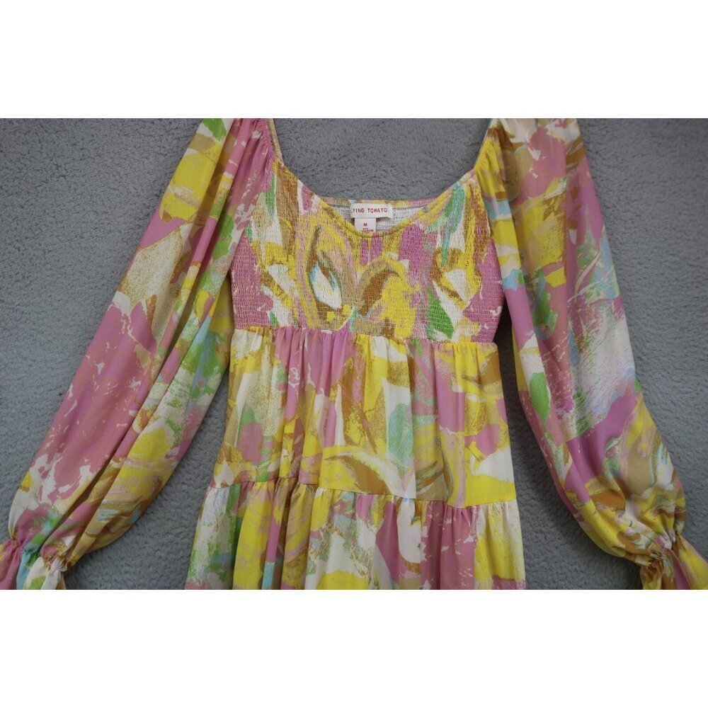Flying Tomato Long Balloon Sleeves Dress-Size Medium-Lined-Cottagecore-BOHO - Picture 5 of 12